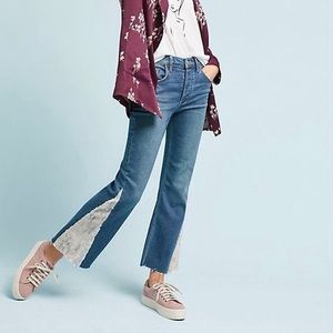 Anthro Pilcro & The Letterpress Sequin Flare Jeans